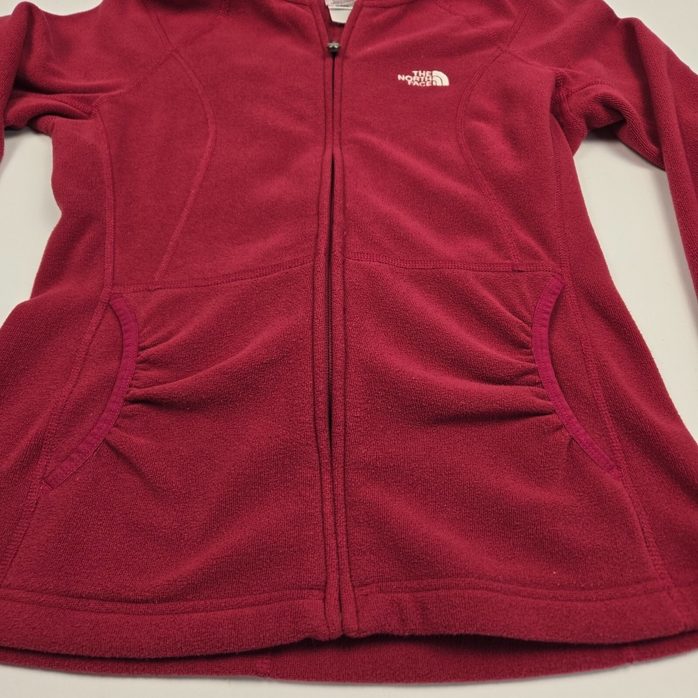 The North Face Womens S Small Full Zip Fleece Jacket Red - Picture 5 of 5